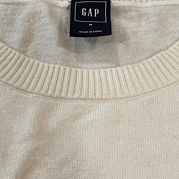 Gap Cream Merino Crewneck Sweater M - Picture 4 of 6